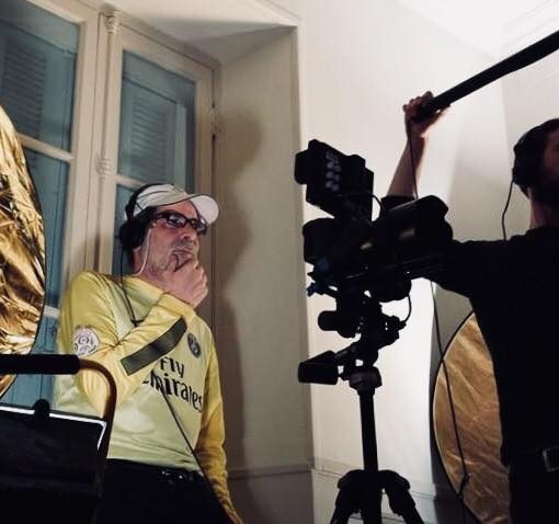 Karim Seghair en train de tourner un film