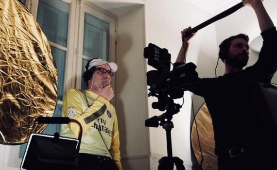 Karim Seghair en train de tourner un film