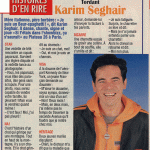 Article de presse apparu dans Télé-poche avec un souriant Karim qui raconte son histoire.