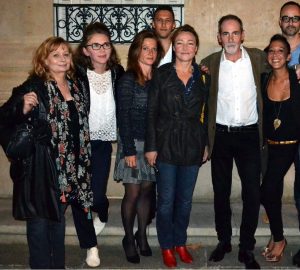 l’équipe du film "Loin du cœur", réalisation Karim Seghair, marrainé par Catherine Frot. Avec Katy Varda, Valentina Sauca, Marie Le Cam.