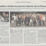 Page de presse écrite du journal Ouest-France sur l'audition des jeunes talents de la Roseraie