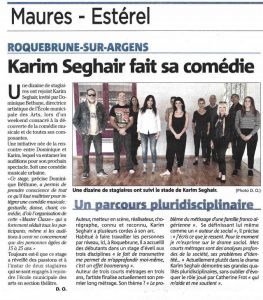 Article de presse publié dans le Var-matin