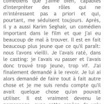 Séléction d'une page écrite de presse intitulé : "Et les autres?" publié dans Mille et une bobines